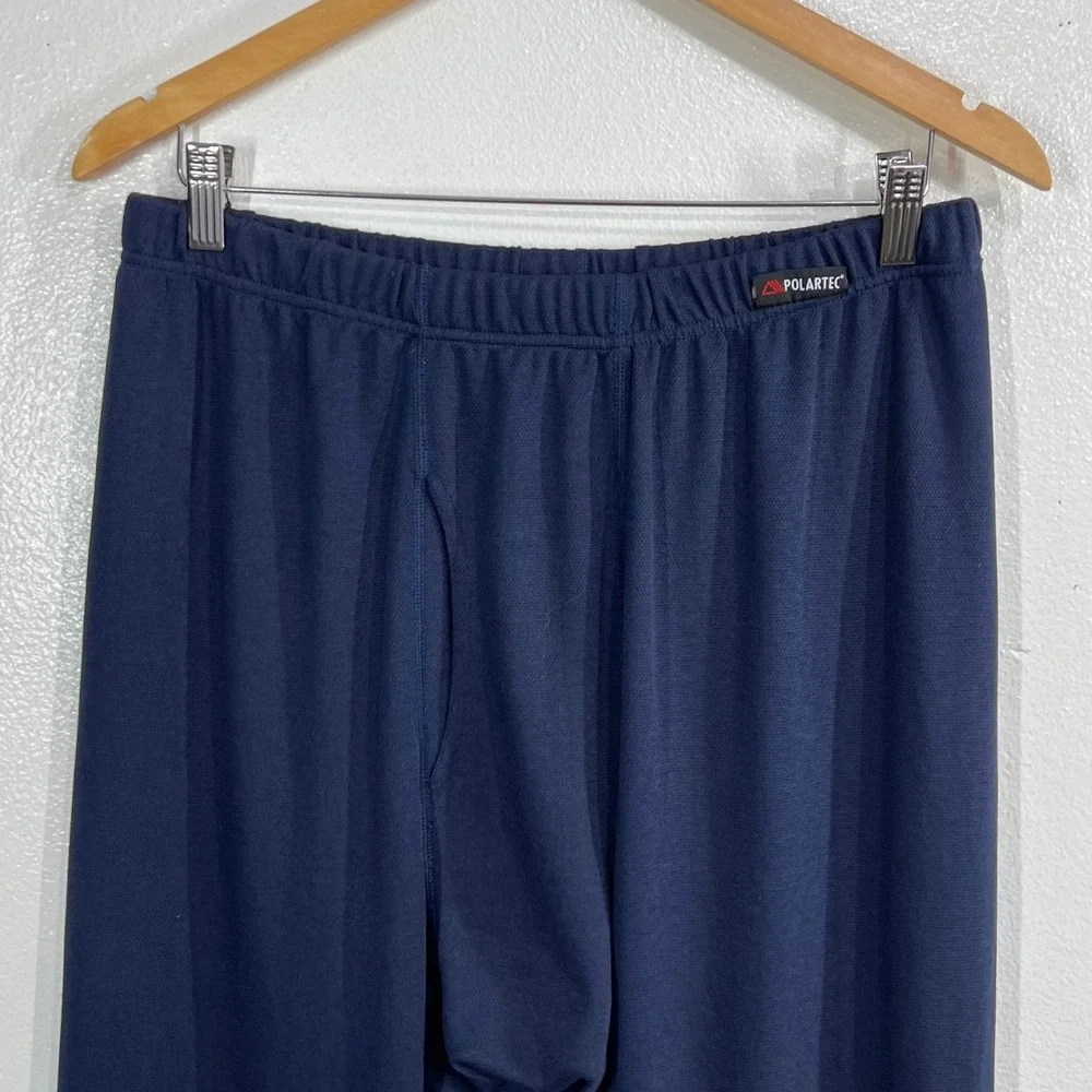 Cabela's Polartec Thermal Base Layer Pants Men XL Tall Navy Blue Fleece Leggings